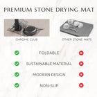 Stone dish mat slate gray Comparison of Chrome Club stone drying mat with other stone mats.